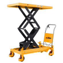 Hot Selling Xilin 800KG 1760lbs Capacity Adjustable Height Mobile Lifting Table With Double Scissors
